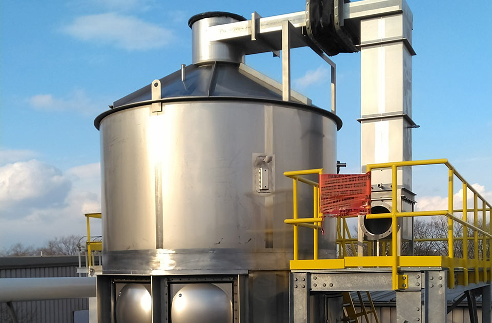 Spray drying system An exterior image of a spray drying system installed and functional