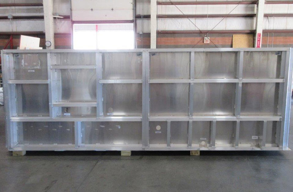 Custom Metal Fabrication A finished, custom-fabricated piece of aquatic equipment